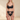 SECRET PLEASURE Layla Set: Schwarzes Dessous-Set mit floraler Stickerei, Bügel-BH, String und Strapsgürtel.