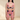 SECRET PLEASURE Britney Set in Schwarz und Pink mit transparenter Spitze, Blumenstickerei und Strumpfhalter-Design