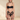 SECRET PLEASURE Liv Reizwäsche Set in Schwarz mit goldfarbenen Ketten, Spitzenbesatz und passendem Strapsgürtel